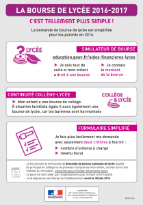 Flyer - La bourse de lycée 2016-2017